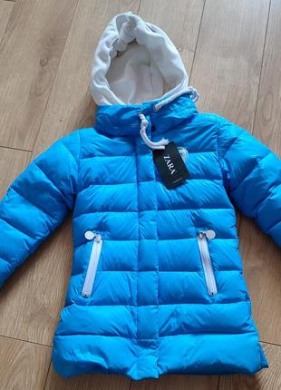 Детский пуховик для девочки zara
