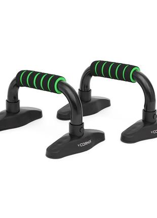 Упори для віджимань cornix push-up xr-0169 black/green poland