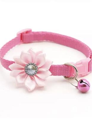 Ошейник для собак и котов "flower" pink 19-32 cm3 фото
