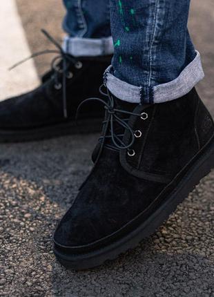 👍ugg neumel boot black👍мужские зимние ботинки/уги/угги чёрные зима мех.1 фото