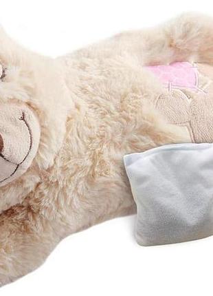 Petprime puppy м'яка іграшка-кролик із теплою сумкою, м'яка іграшка для зняття занепокоєння для цуценяти собаки3 фото