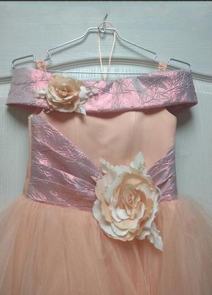 Сукня бальна пишне персик на випускний