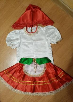 Новогодний костюм  красная шапочка, карнавальный костюм, 6-7 лет