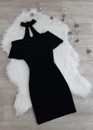 Черное платье с чекером river islend1 фото
