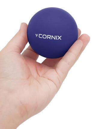 Масажний м'яч cornix lacrosse ball 6.3 см xr-0229 navy blue poland2 фото