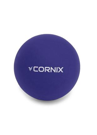 Масажний м'яч cornix lacrosse ball 6.3 см xr-0229 navy blue poland1 фото