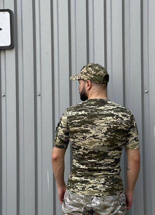 Тактическая камуфляжная футболка всу пиксель, боевая армейская полевая футболка pixel летняя штурмовая2 фото