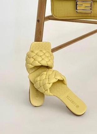 Косичка шлепанцы 🥥🥝 коса плетенка сабо мюли сланцы шльопки