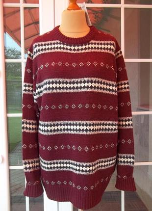 (50/52 р) полушерстяной свитер кофта джемпер пуловер оригинал новая5 фото