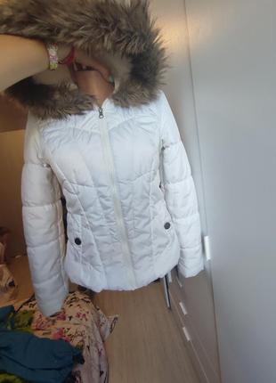 Куртка белая короткая женская жіноча курточка р м1 фото
