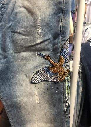 Джинсы для девочки стрейч коттон 2