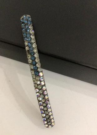 Шикарна стильна витончена елегантна шпилька для волосся інкрустована кристалами сваровски, франція2 фото