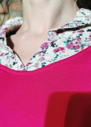 Платье из вискозы joe browns с рюшами в принт цветы короткое двойное карман5 фото