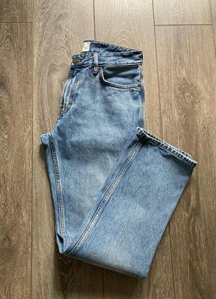 Fat face 32r новые голубые плотные прямые джинсы10 фото