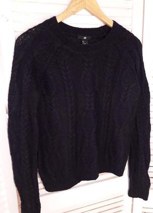 Свитер с крупной вязки в коси h&m