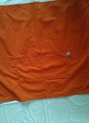 Хлопковый оранжевый фартук pack&print индия унисекс3 фото