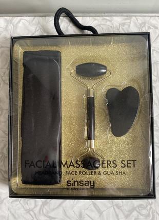 Подарунковий набір для догляду за обличчям масажний ролер-скребок гуаша7 фото