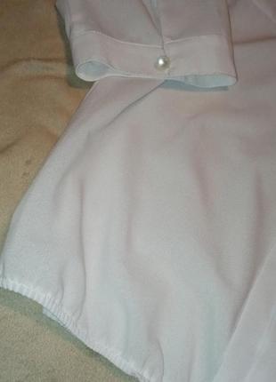 Белая блузка с бантиком xxl3 фото