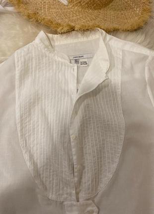 Сорочка блуза рубашка zara жіноча хлопкова бавовняна3 фото