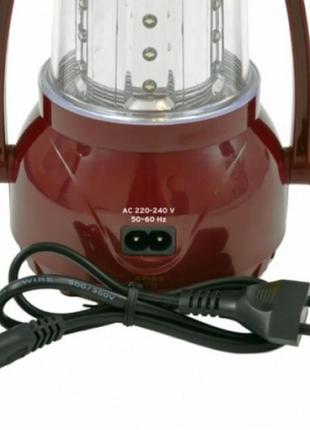 Фонарь-лампа аккумуляторный tiross ts-690-2, бордовый - топ продаж!3 фото