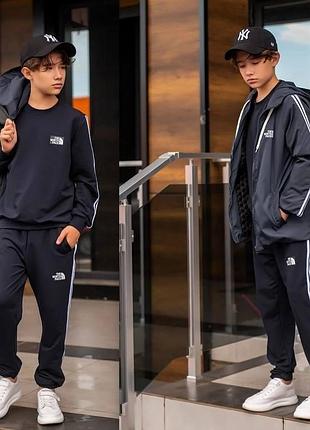 Дитячий костюм тройка "the north face" -костюм + куртка