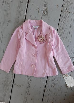 Стильный хлопковый пиджак для маленькой принцессы