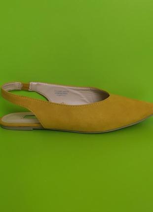 Жёлтые горчичные туфли босоножки слингбэк primark, 5/3810 фото