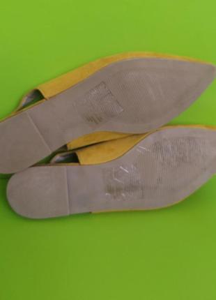 Жёлтые горчичные туфли босоножки слингбэк primark, 5/388 фото