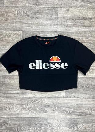 Ellesse футболка мl oversize размер женская спортивная укорочена с лого оригинал2 фото