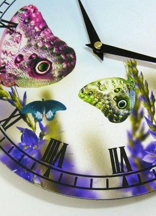 Настенные часы с бабочками3 фото