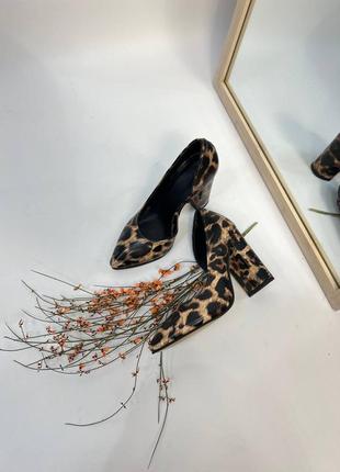 Трендовые леопардовые туфли щи натуральной кожи6 фото