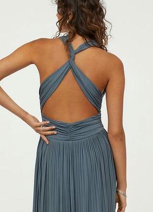 Тренд! платье с драпировкой плиссированное плиссе вечернее нарядное