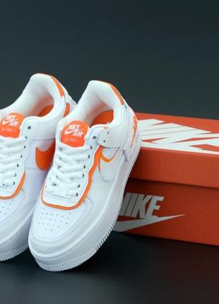 Женские кроссовки nike air force 1 shadow white orange 36-38