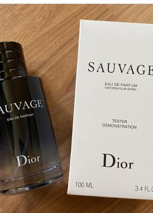 Christian dior sauvage 100ml парфюмированный вода мужской парфюм edp кристиан диор савлаж парфюм аромат тестер4 фото