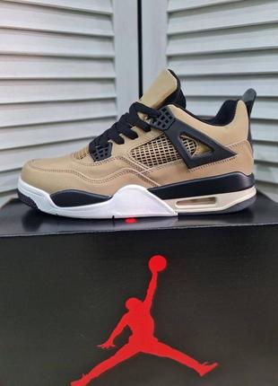 Кроссовки nike air jordan 4 fossil mushroom1 фото