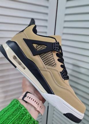 Кроссовки nike air jordan 4 fossil mushroom4 фото