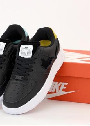 Женские кроссовки nike air force 1 low black white 37-384 фото