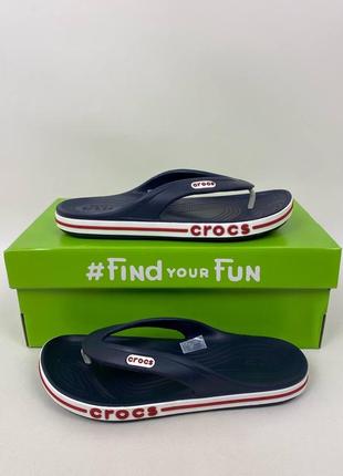 Уценка!! женские вьетнамки крокс crocs bayaband flip navy