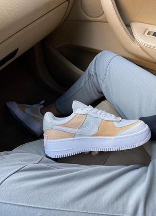 Nike air force 1 shadow white beige8 фото