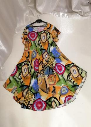 Платье миди из натуральной ткани штапель хлопок