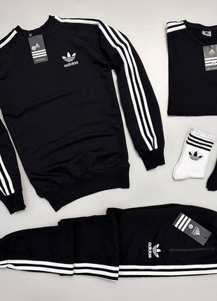 Акция набор спортивный adidas 7 в 1: жилет-костюм свитшот-брюки-футболка-кепка-носки 2 пары2 фото