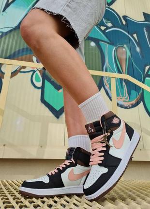 Кроссовки nike air jordan 1 retro peach mocha4 фото