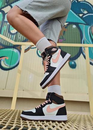 Кроссовки nike air jordan 1 retro peach mocha5 фото