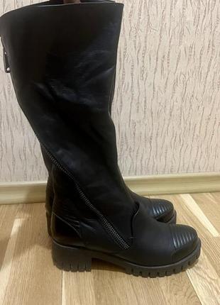Женские зимние сапоги с натуральным мехом genuine vivier