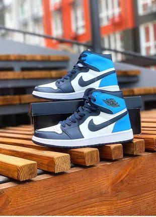 Кросівки nike air jordan 1  silver