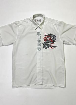 Oversize рубашка шведка с короткими рукавами гавайка1 фото