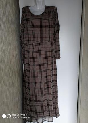 Сукня довга сітка батал