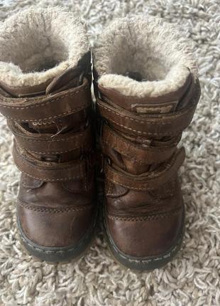 Зимові шкіряні чоботи на цигейка 15,5 см