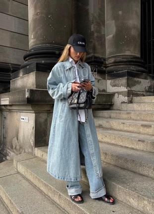 Джинсовий тренч zara