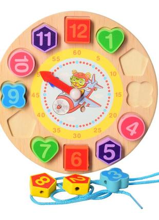 Рамка вкладыш часики limo toy md 1270 со шнуровкой, 18 см (тигр)